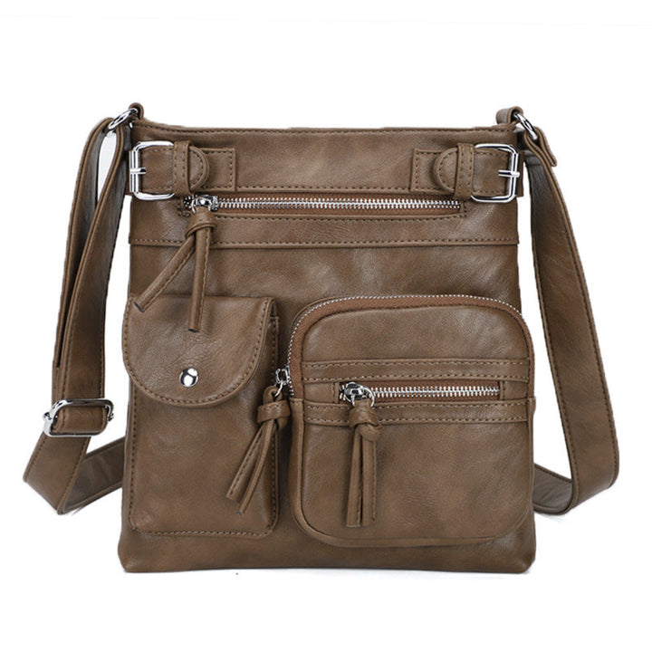 Borsa a tracolla multitasche in pelle da donna