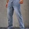 Pantaloni in denim con gamba dritta