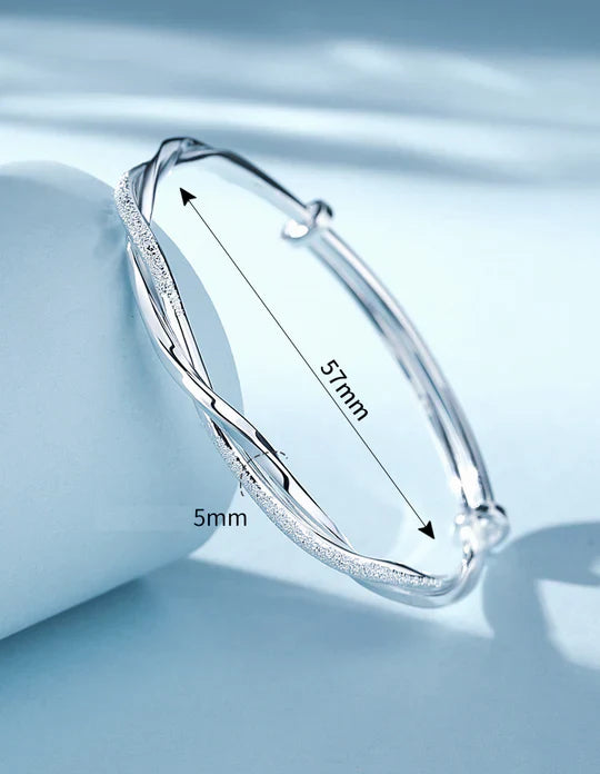 Bracciale d'argento ritorto