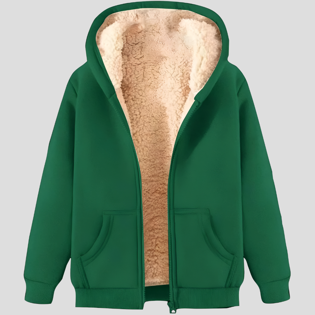 Giacca invernale con cappuccio e fodera in pile da uomo Warmth
