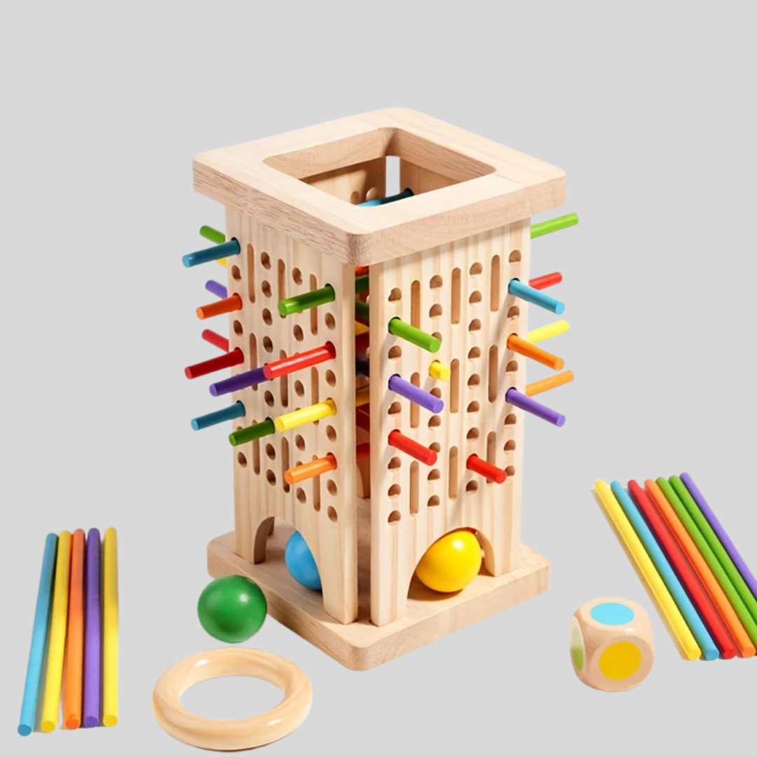 Juego de bastones de madera tres en uno