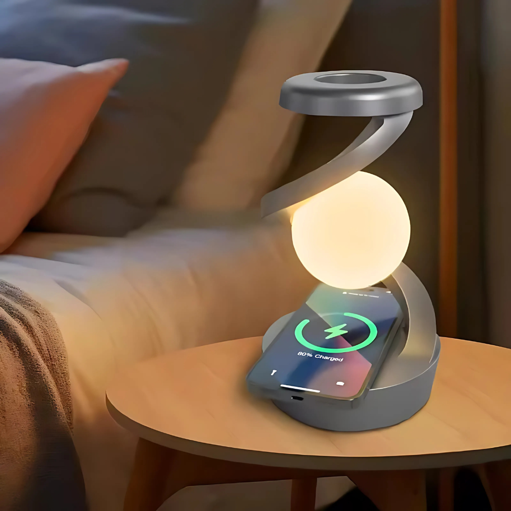 Lampada da scrivania moderna a spirale con luce calda