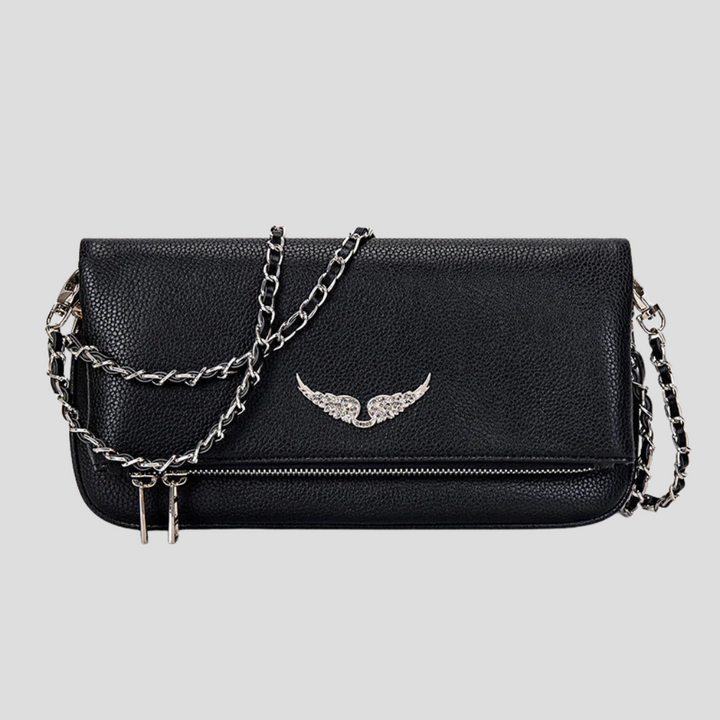 Elegante borsa in pelle con tracolla a catena