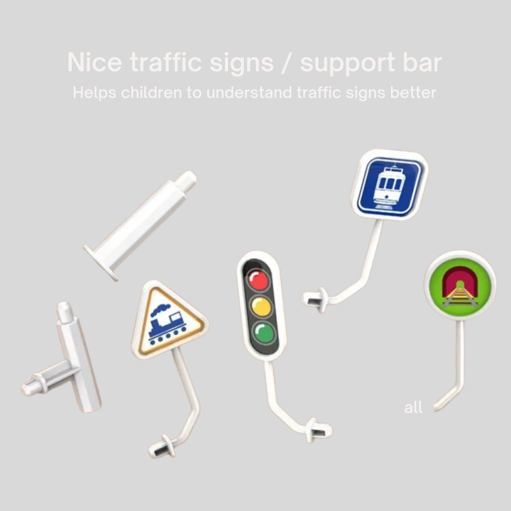 Set di costruzione di treni meccanici 3D