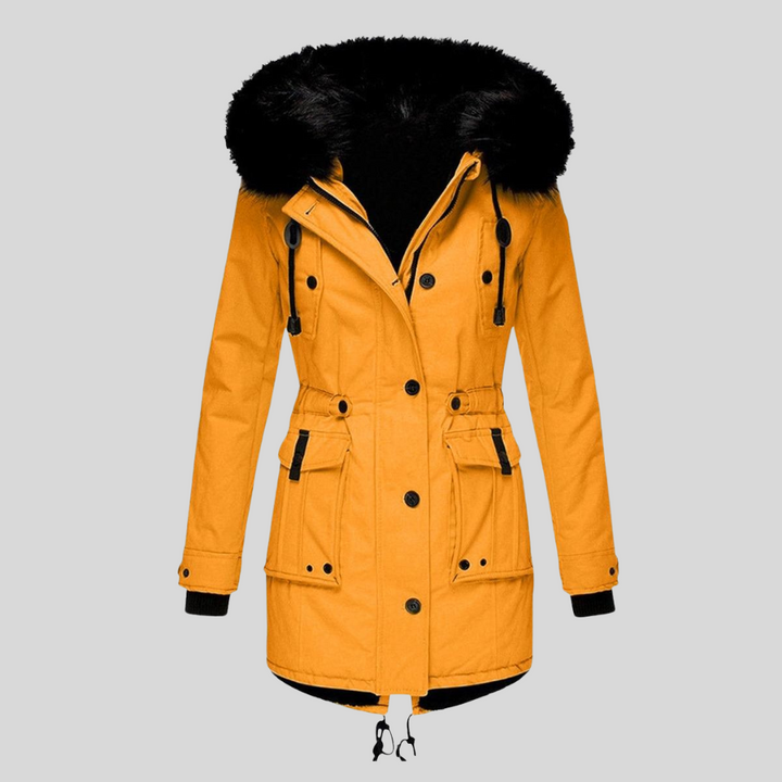 Cappotto invernale con cappuccio da donna