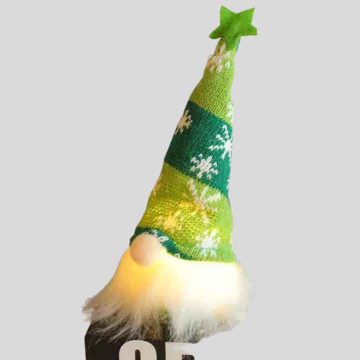 Adornos en forma de gnomo con muñeca sin rostro a LED