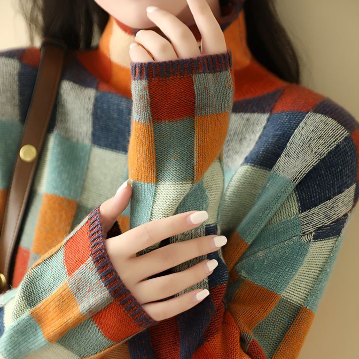 Maglione di cashmere lussuoso con collo alto
