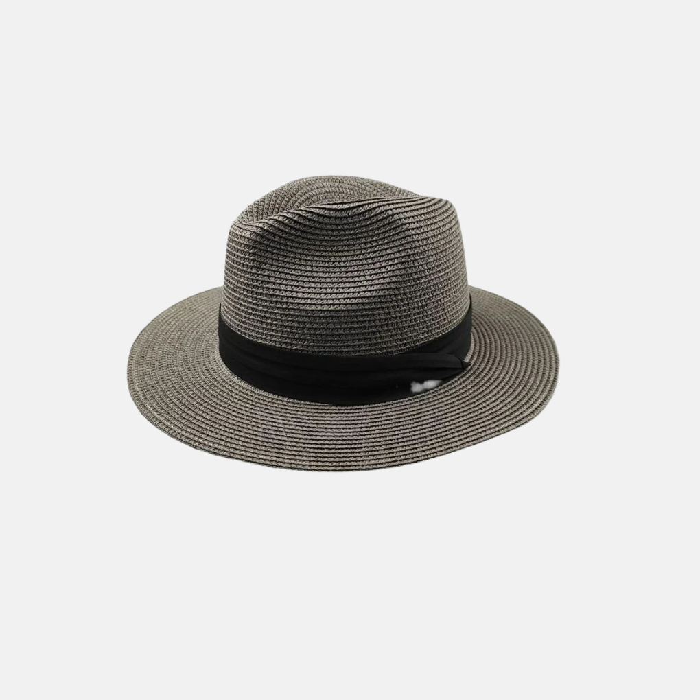 Cappello di paglia a tesa larga con protezione solare