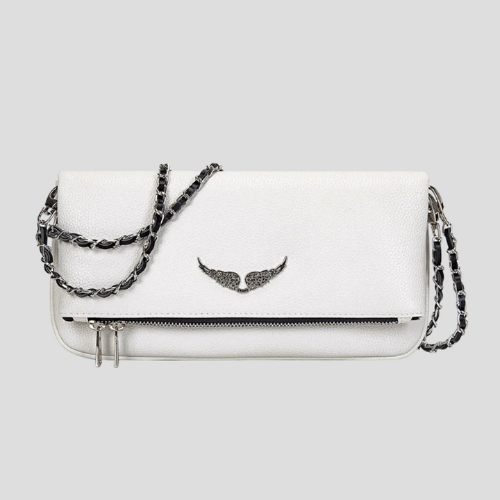 Elegante borsa in pelle con tracolla a catena