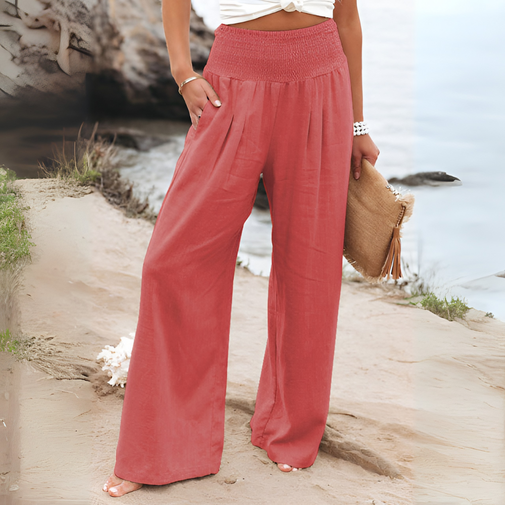 Comodi pantaloni in lino per donna