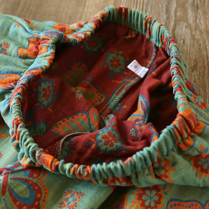 2 pezzi in cotone con stampa di farfalle
