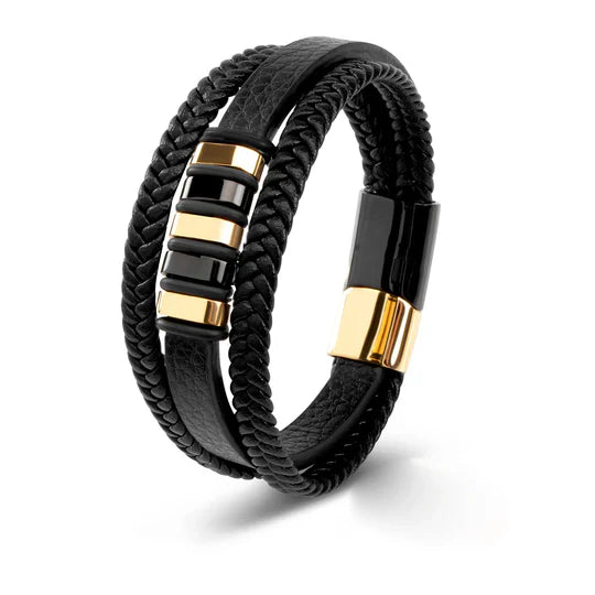 Elegante bracciale in pelle per uomo