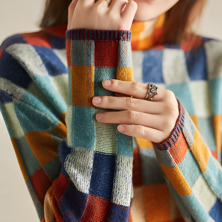 Maglione di cashmere lussuoso con collo alto