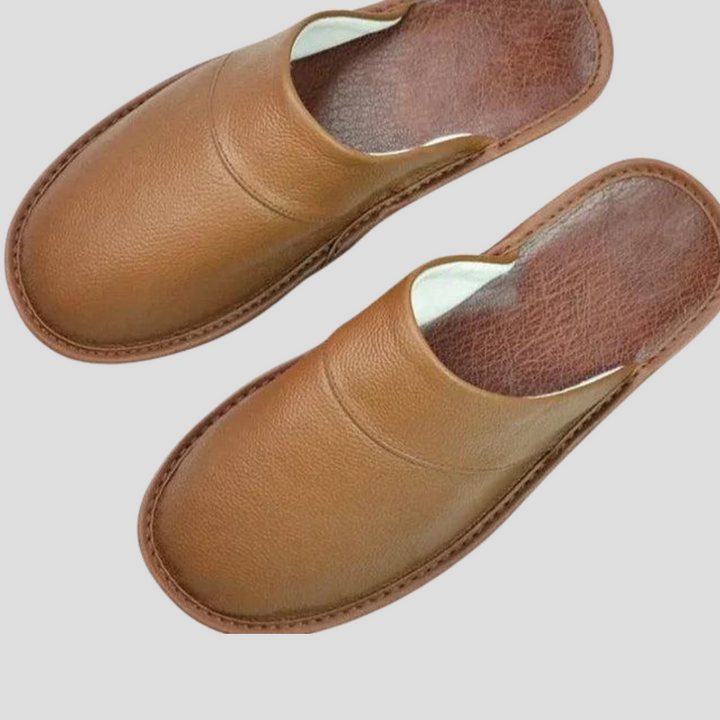 Pantofole in pelle da uomo