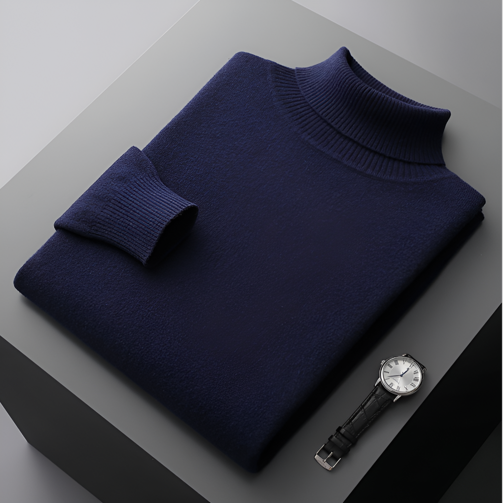 Maglione a collo alto in cashmere da uomo di alta qualità