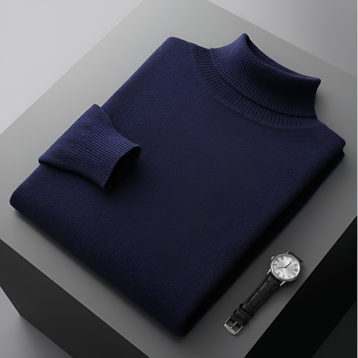 Maglione a collo alto in cashmere da uomo di alta qualità