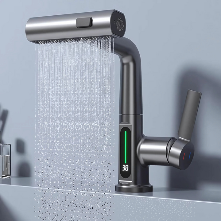 Rubinetto flessibile a LED per cucina e bagno