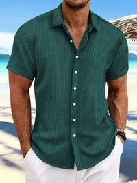 Camicia da uomo estiva a maniche corte