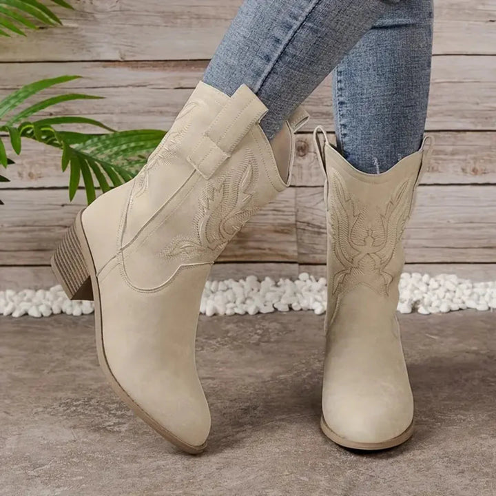Stivali da cowboy western in pelle vegana di alta qualità
