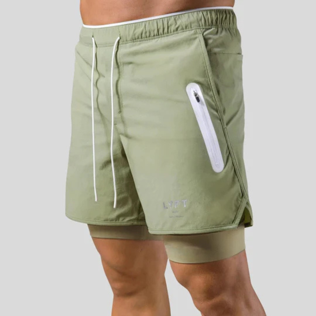 Pantaloni sportivi 2 in 1 da uomo