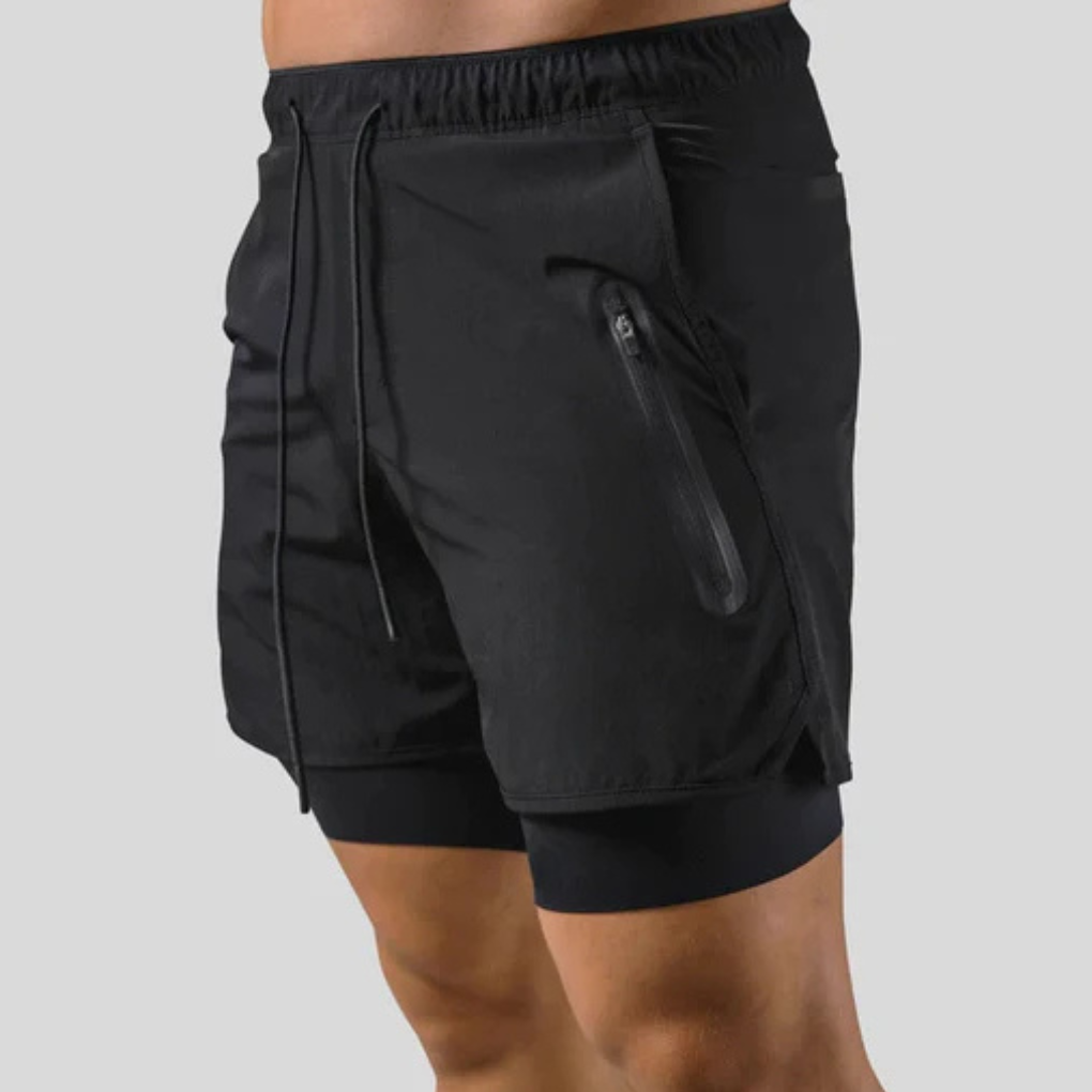 Pantaloni sportivi 2 in 1 da uomo