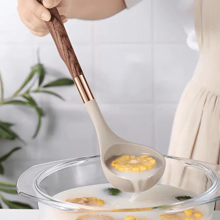 Set di utensili da cucina in silicone Luxe da 10 pezzi