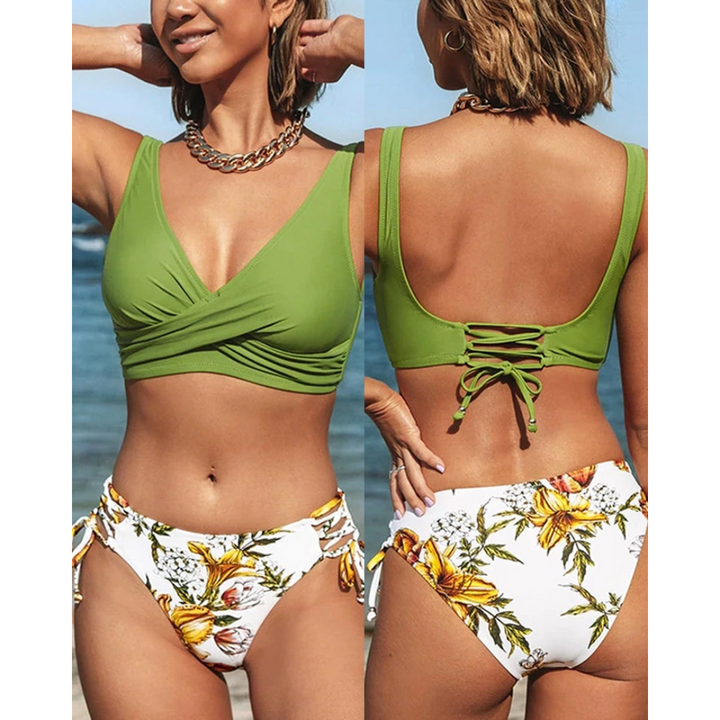 Bikini da spiaggia 2 pezzi da donna Stile estivo vibrante