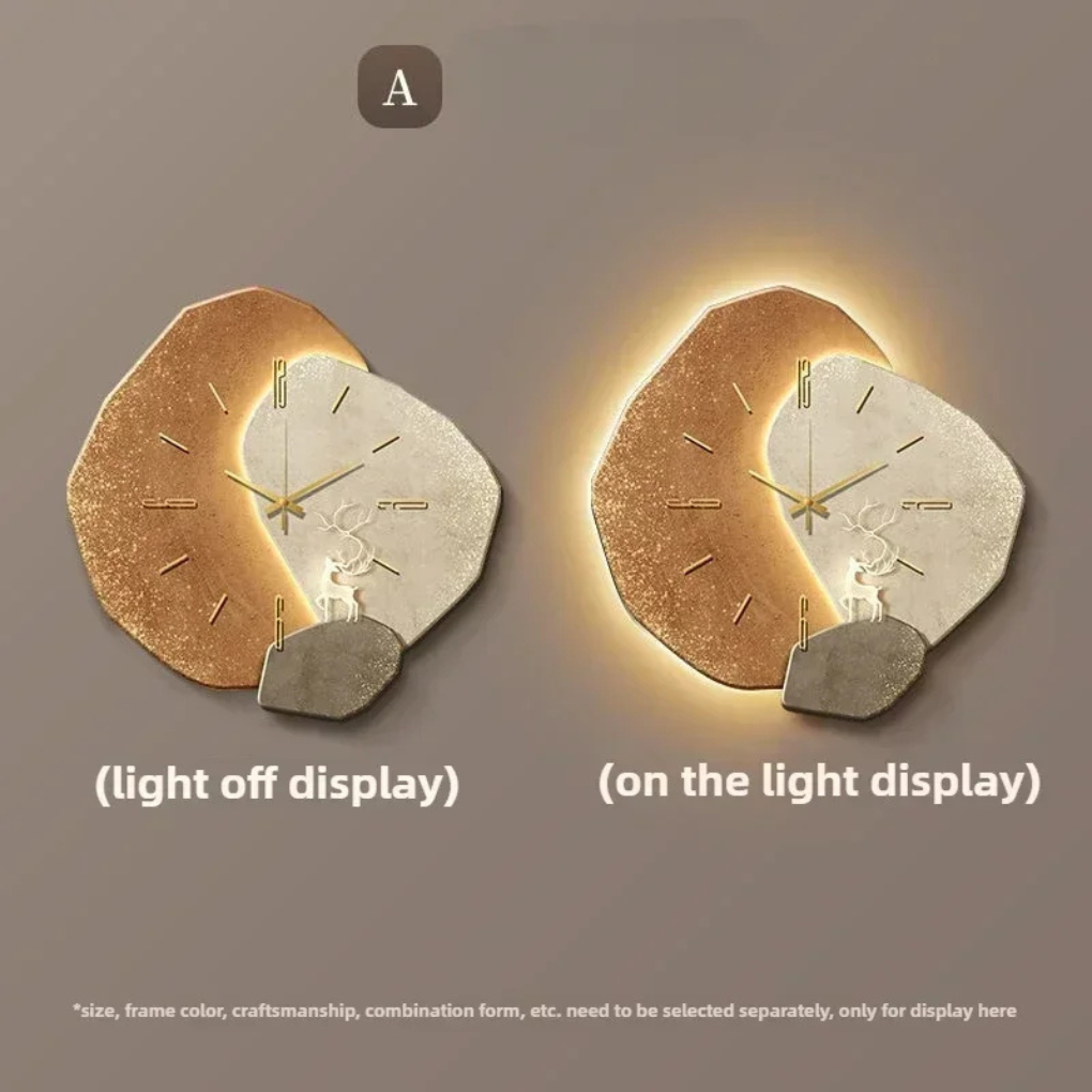 Orologio da parete moderno e minimalista con luce