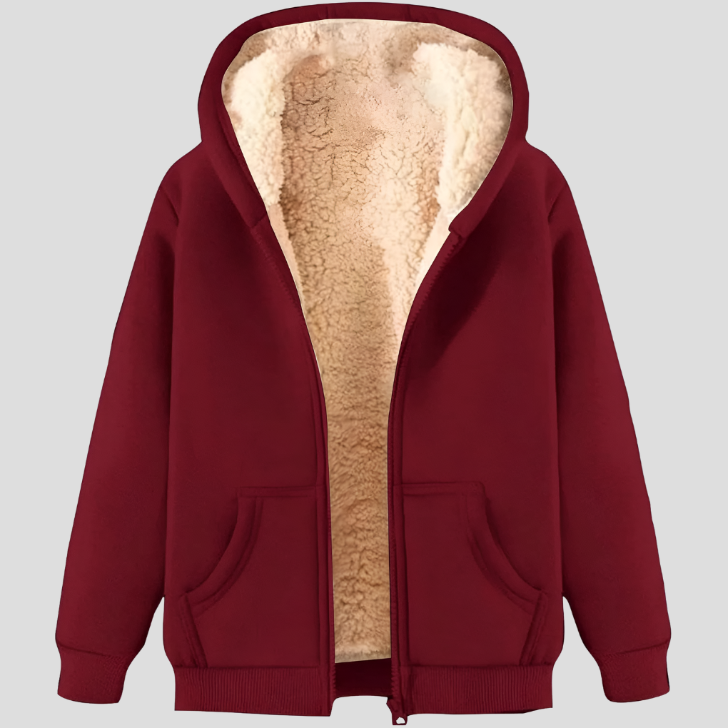 Giacca invernale con cappuccio e fodera in pile da uomo Warmth