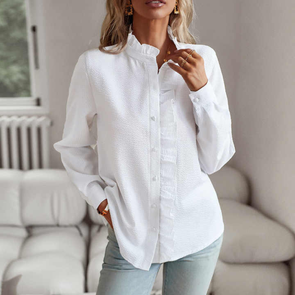 Elegante camicetta a maniche lunghe