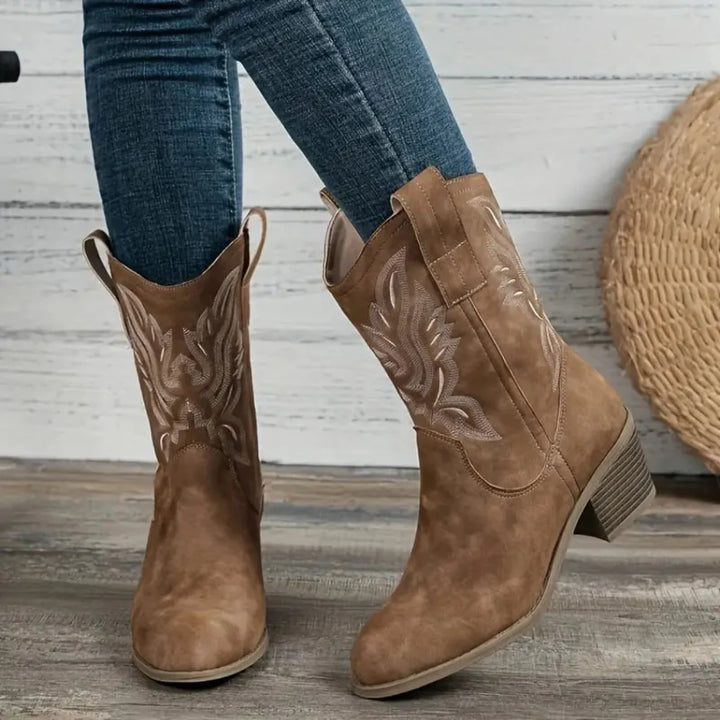 Stivali da cowboy western in pelle vegana di alta qualità