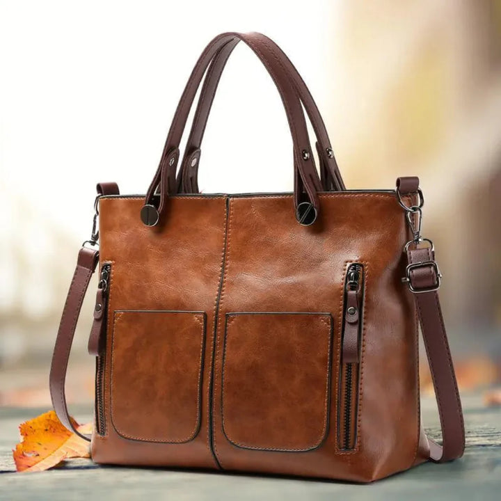 Elegante borsa a tracolla classica in pelle