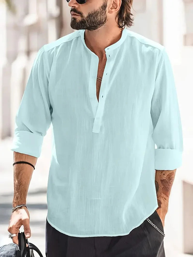 Camicia di lino da uomo