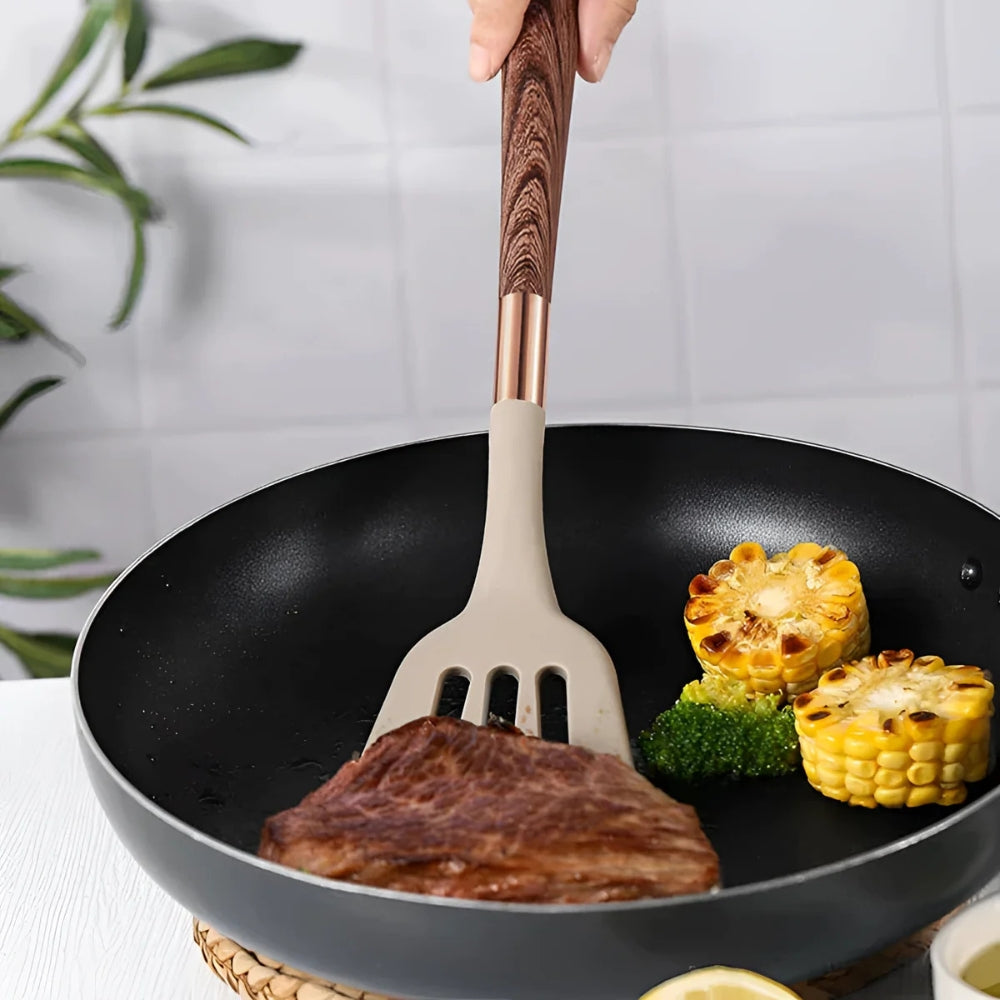 Set di utensili da cucina in silicone Luxe da 10 pezzi