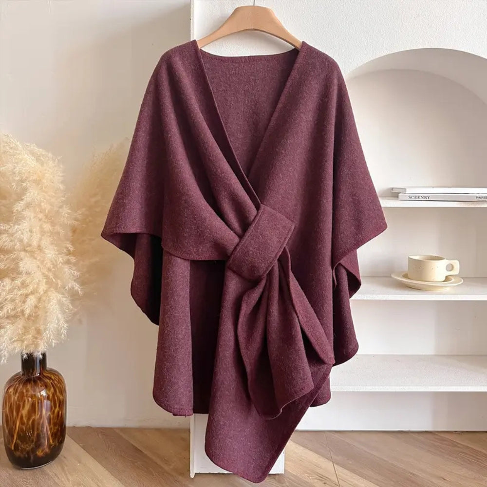Lussuoso cappotto scialle antivento Poncho