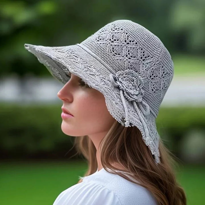 Elegante cappello da sole in pizzo per donna
