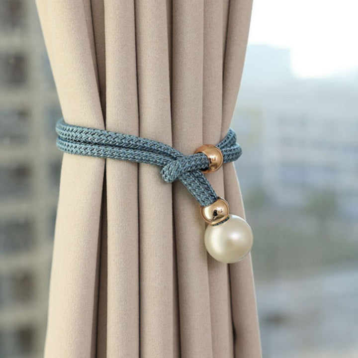 Set di 2 eleganti fermatende con perle