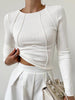 Top basic da donna a maniche lunghe