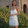 Mini abito da donna in piuma