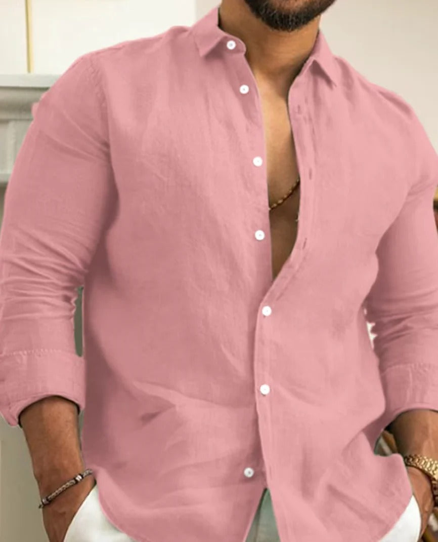 Camicia da uomo in lino