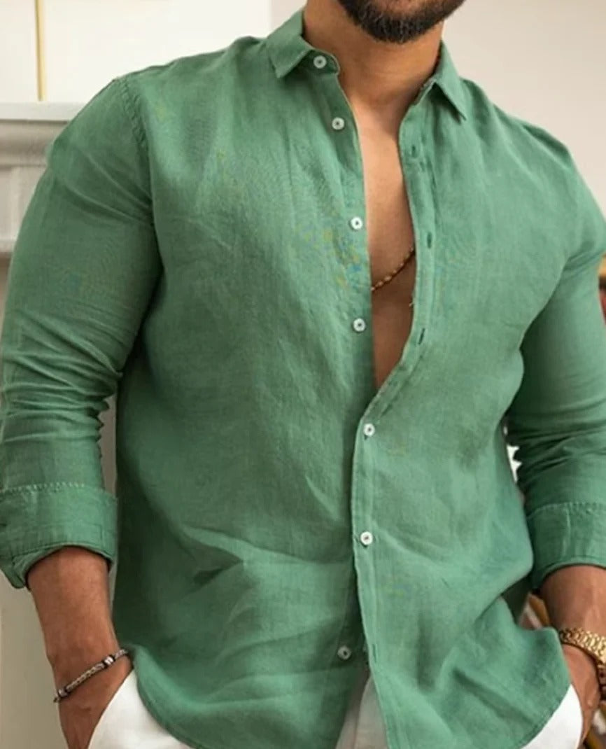 Camicia da uomo in lino