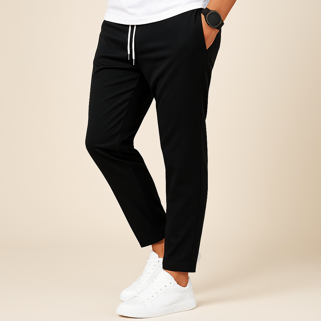 Pantaloni slim fit con coulisse da uomo
