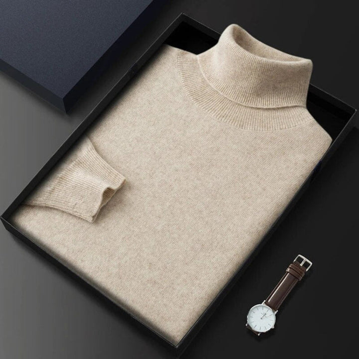 Maglione a collo alto in cashmere da uomo di alta qualità