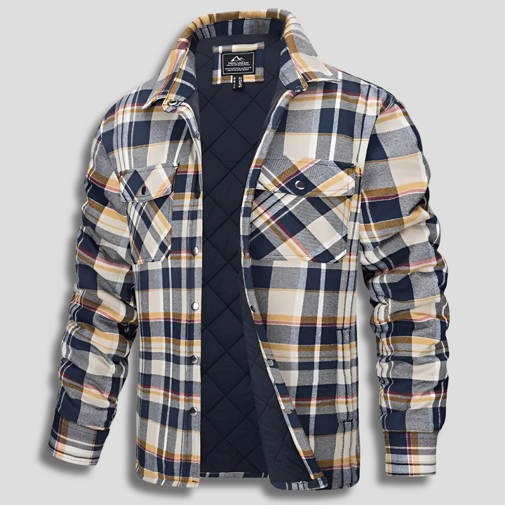 Camicia da boscaiolo in flanella di cotone a quadri