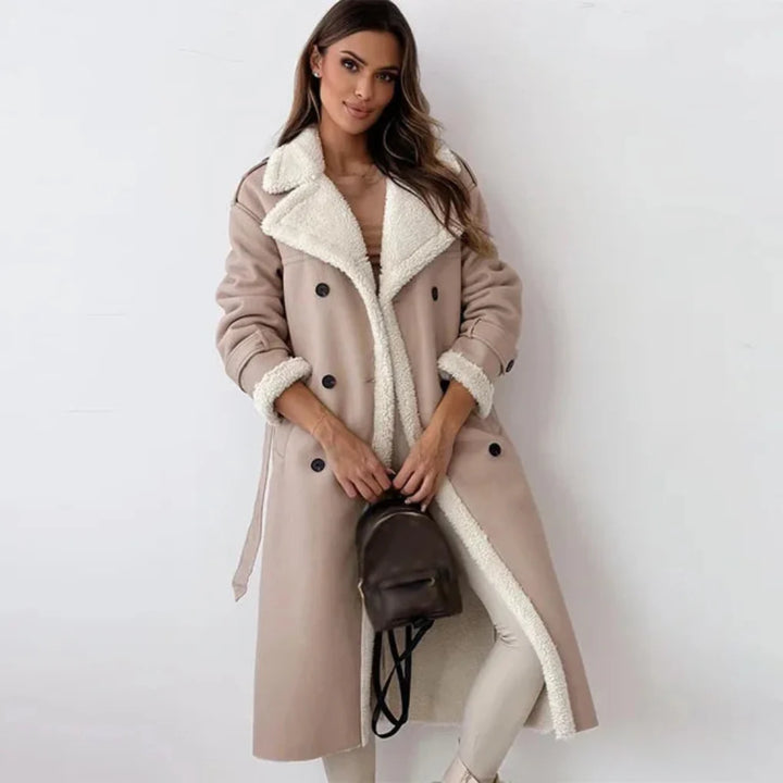 Cappotto lungo da donna con bottoni