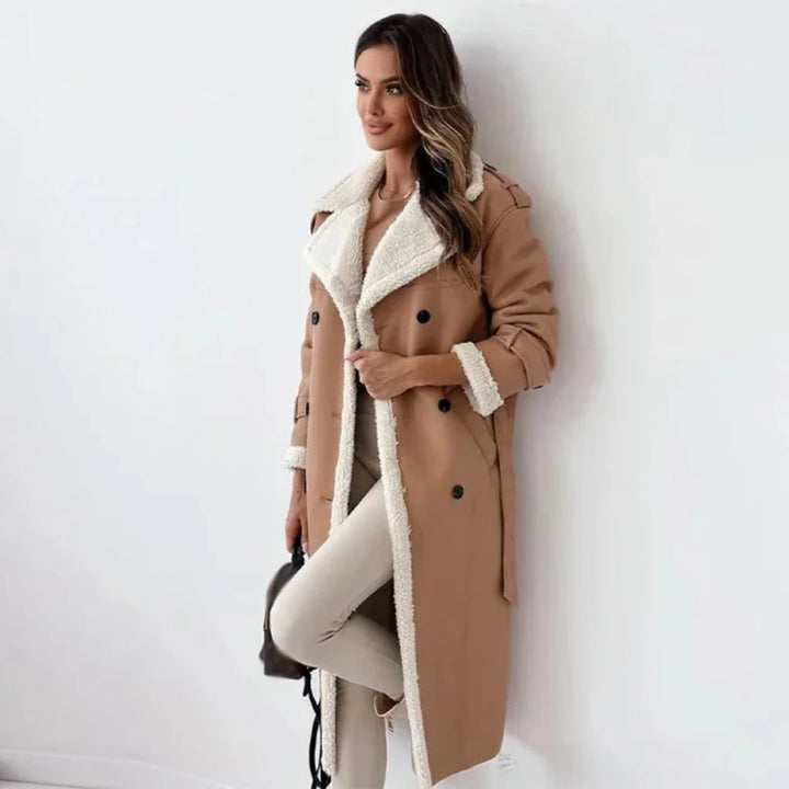 Cappotto lungo da donna con bottoni