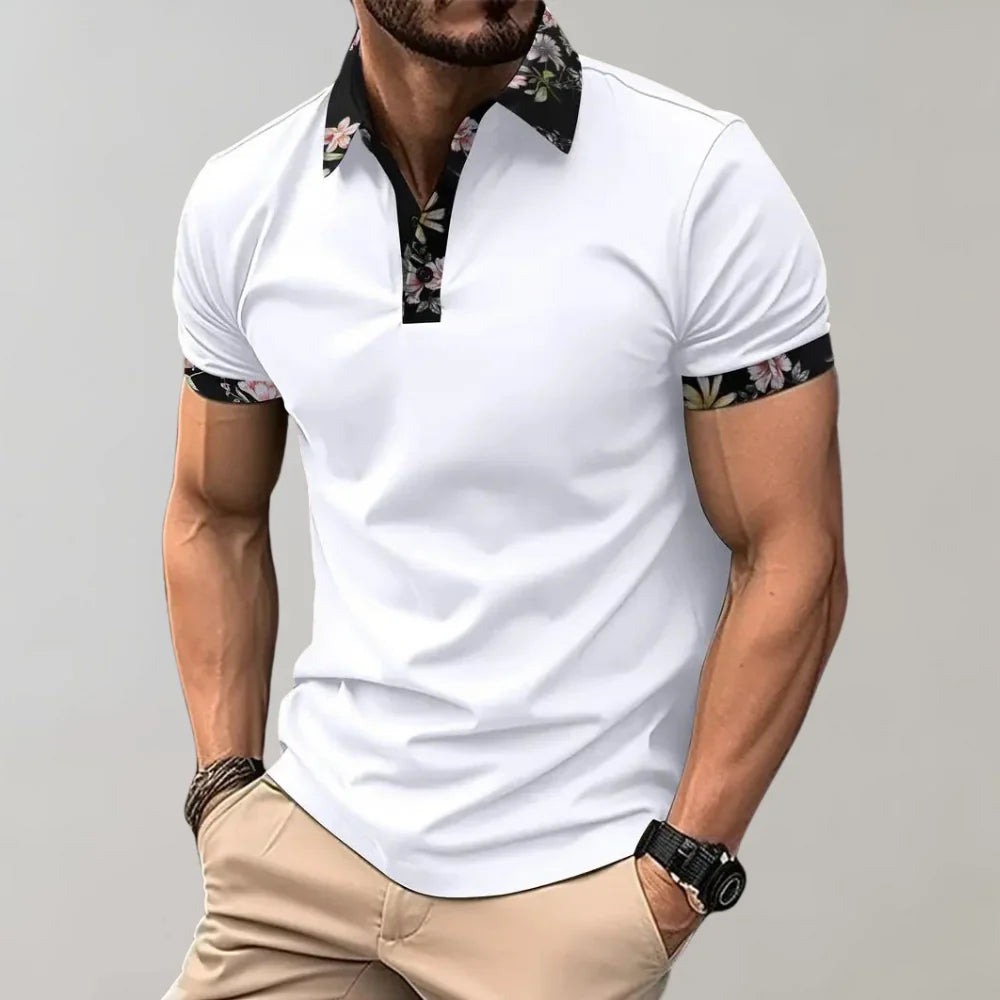 Polo da uomo a manica corta dal taglio classico