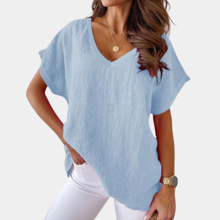 Eleganza senza sforzo – T-shirt casual da donna dal look elegante