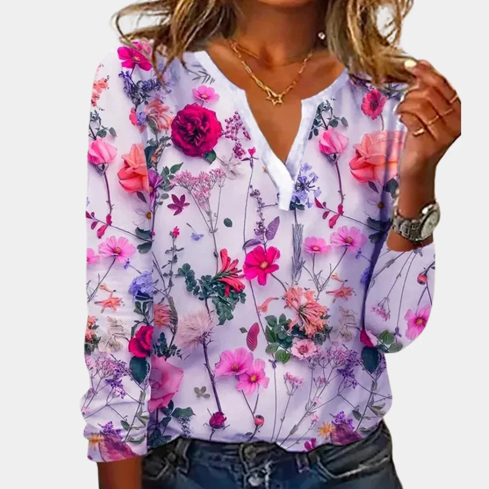 Camicetta casual floreale da donna