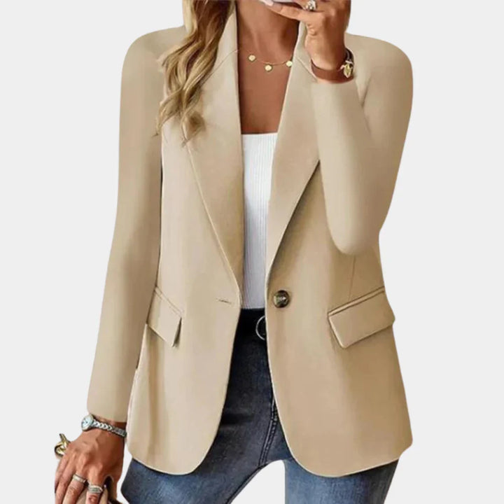 Celeste - Blazer Estivo con Scollo Sottile e Stretch